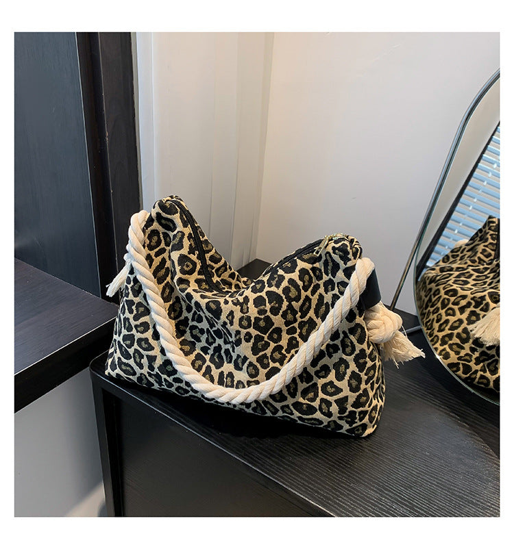 Printed Shoulder Bag Fashion Leopard Print Large Capacity Crossbody Women's Bag