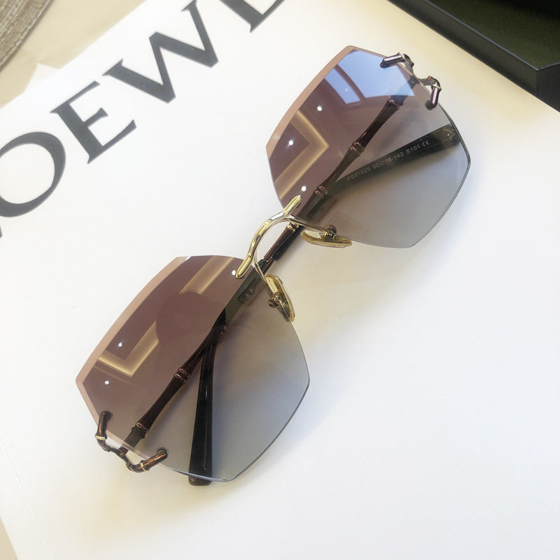 New Rimless Cut Edge Sunglasses For Women