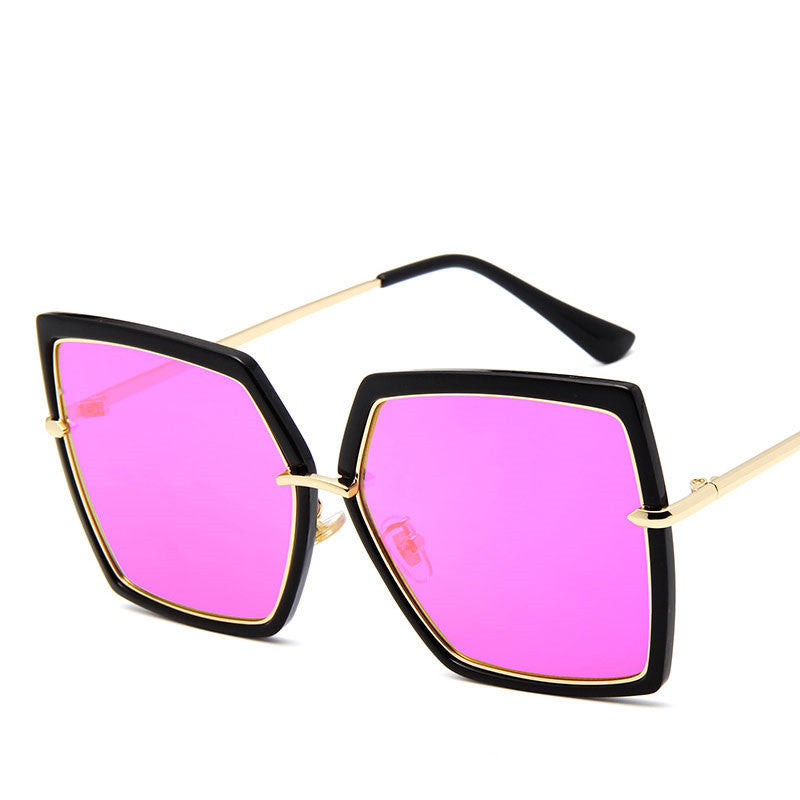 Reflective metal men and women retro sunglasses