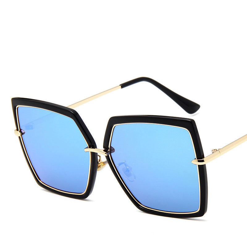 Reflective metal men and women retro sunglasses