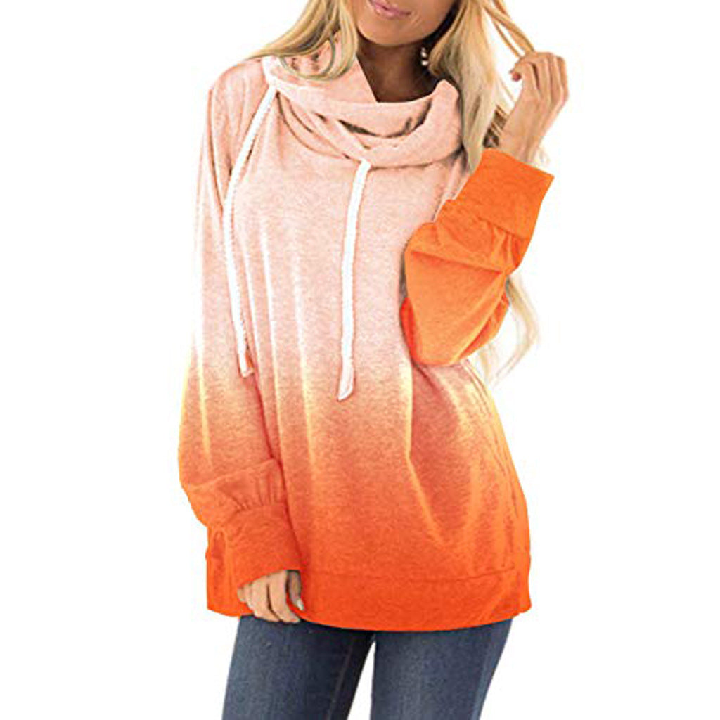 Two-colored fashion hoodies for women