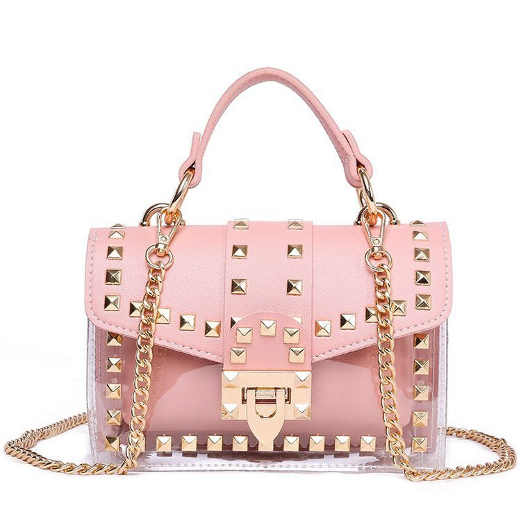 New Fashion Rivet Transparent Women's Bag