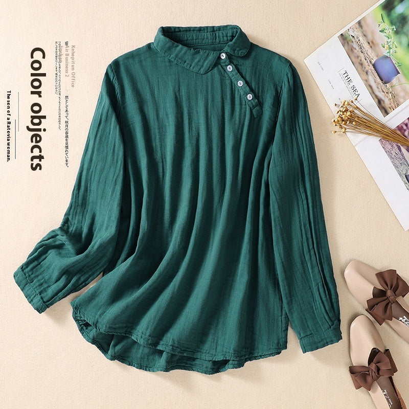 Women's Artistic Versatile Comfortable Casual Long-sleeved Loose Composite Top