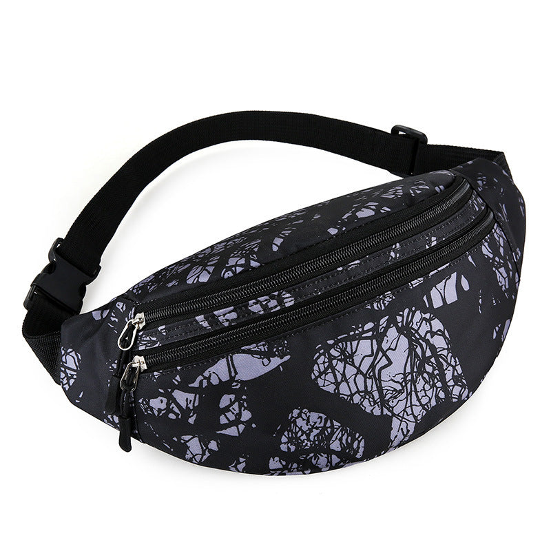 Women's Fashion Casual Nylon Multi-layer Waist Bag