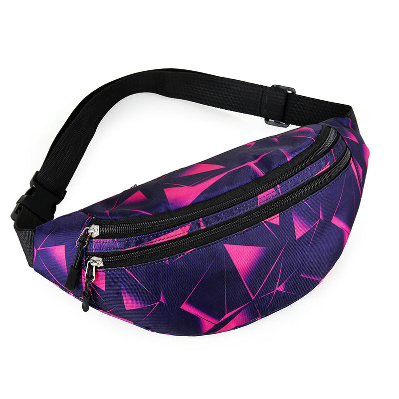 Women's Fashion Casual Nylon Multi-layer Waist Bag