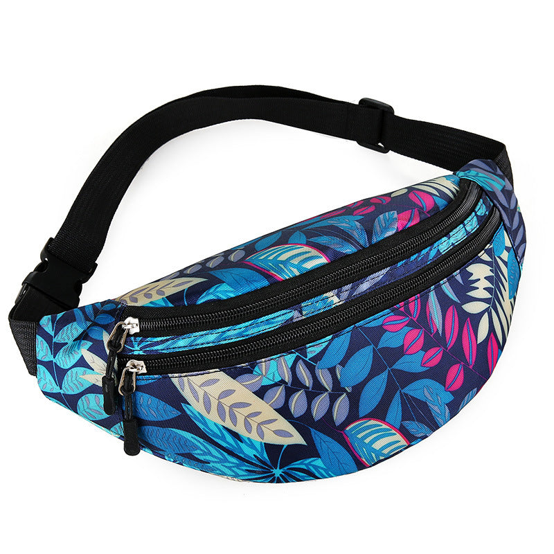 Women's Fashion Casual Nylon Multi-layer Waist Bag