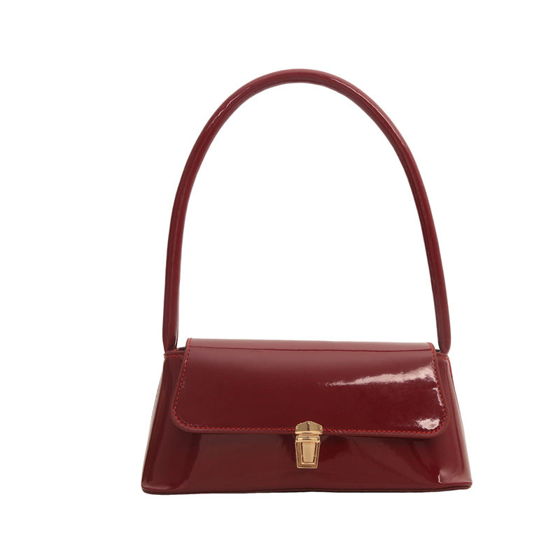 Retro Underarm Glossy Western Style Shoulder Bag