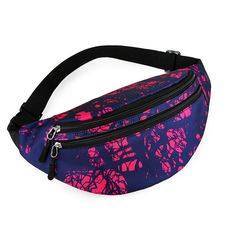 Women's Fashion Casual Nylon Multi-layer Waist Bag