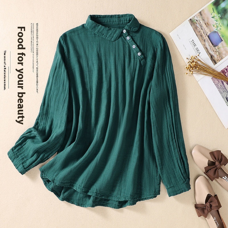 Women's Artistic Versatile Comfortable Casual Long-sleeved Loose Composite Top