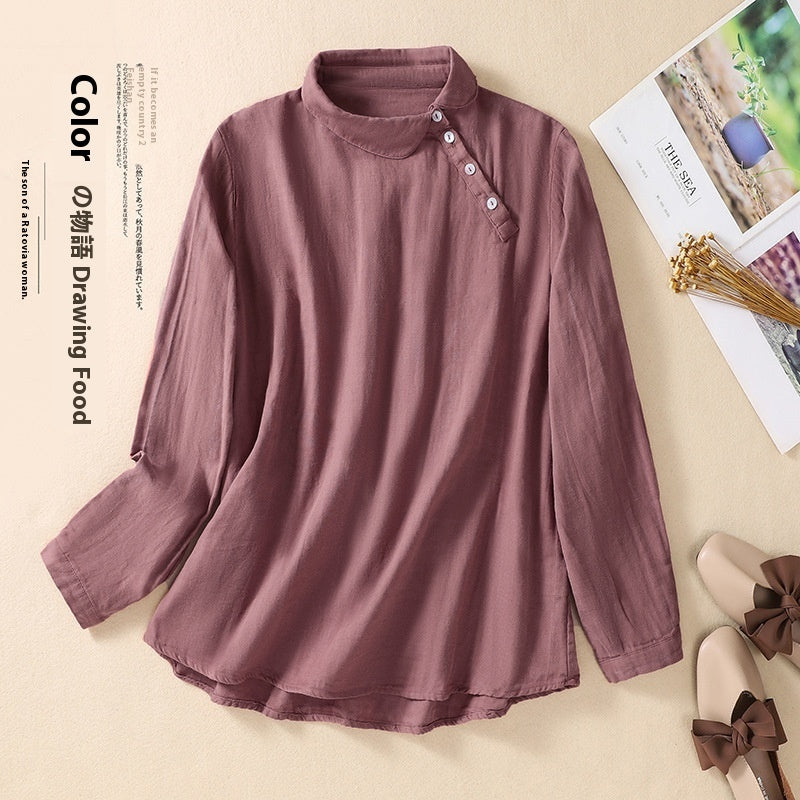 Women's Artistic Versatile Comfortable Casual Long-sleeved Loose Composite Top