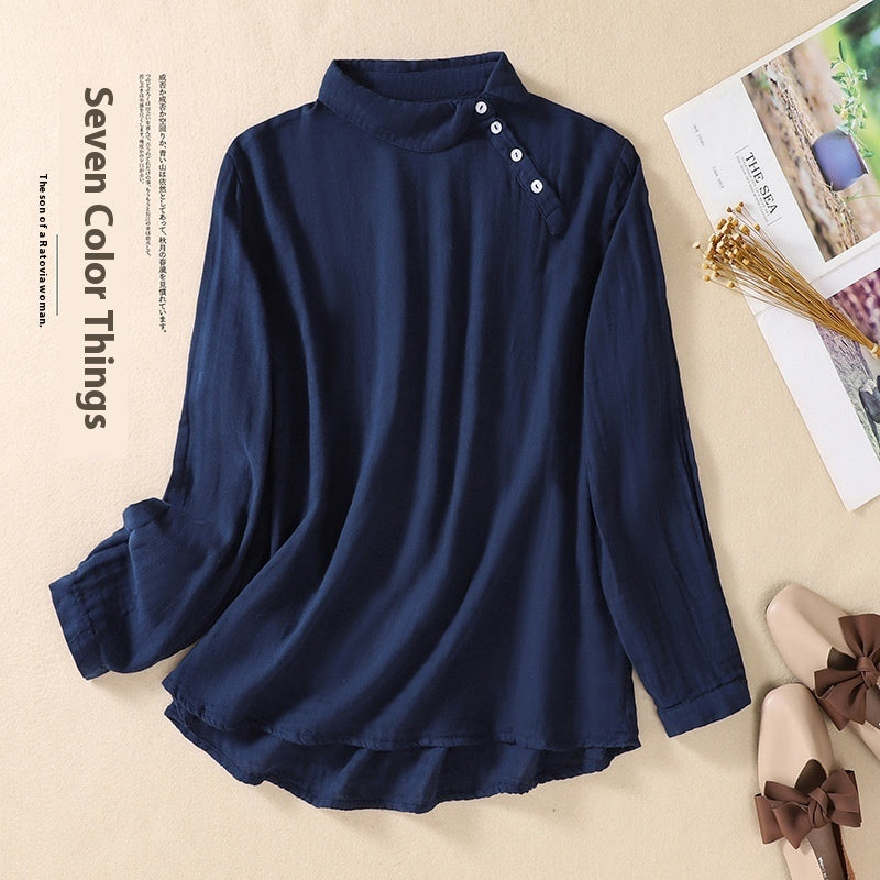 Women's Artistic Versatile Comfortable Casual Long-sleeved Loose Composite Top