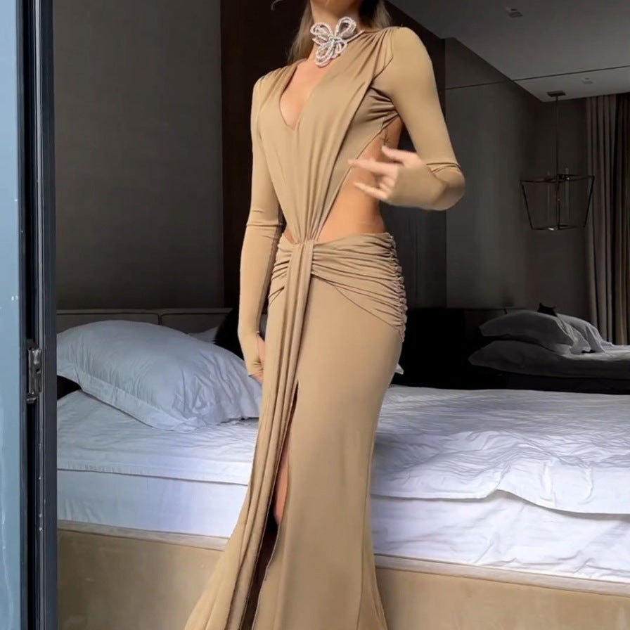 Sling Backless Slit Hot Girl Dress Women