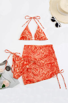 Women Three Piece Bikini Swimsuit Swimwear Swim Bathing Suit