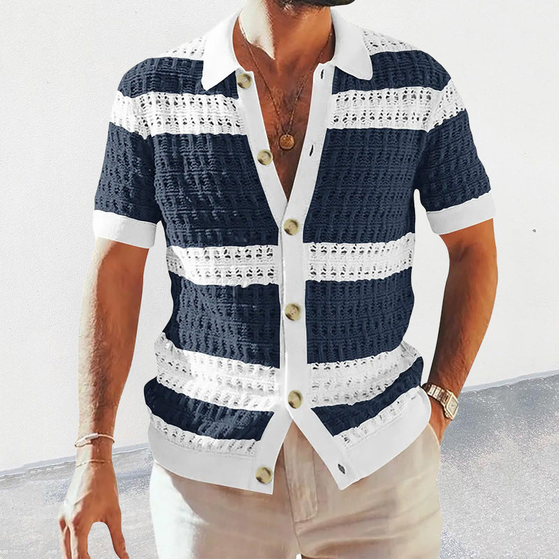 Summer Collar Shirts Men Casual Formal