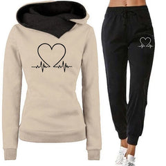 Woman Tracksuit Two Piece Set Winter Warm Hoodies+Pants Pullovers Sweatshirts Female Jogging Woman Clothing Sports Suit Outfits